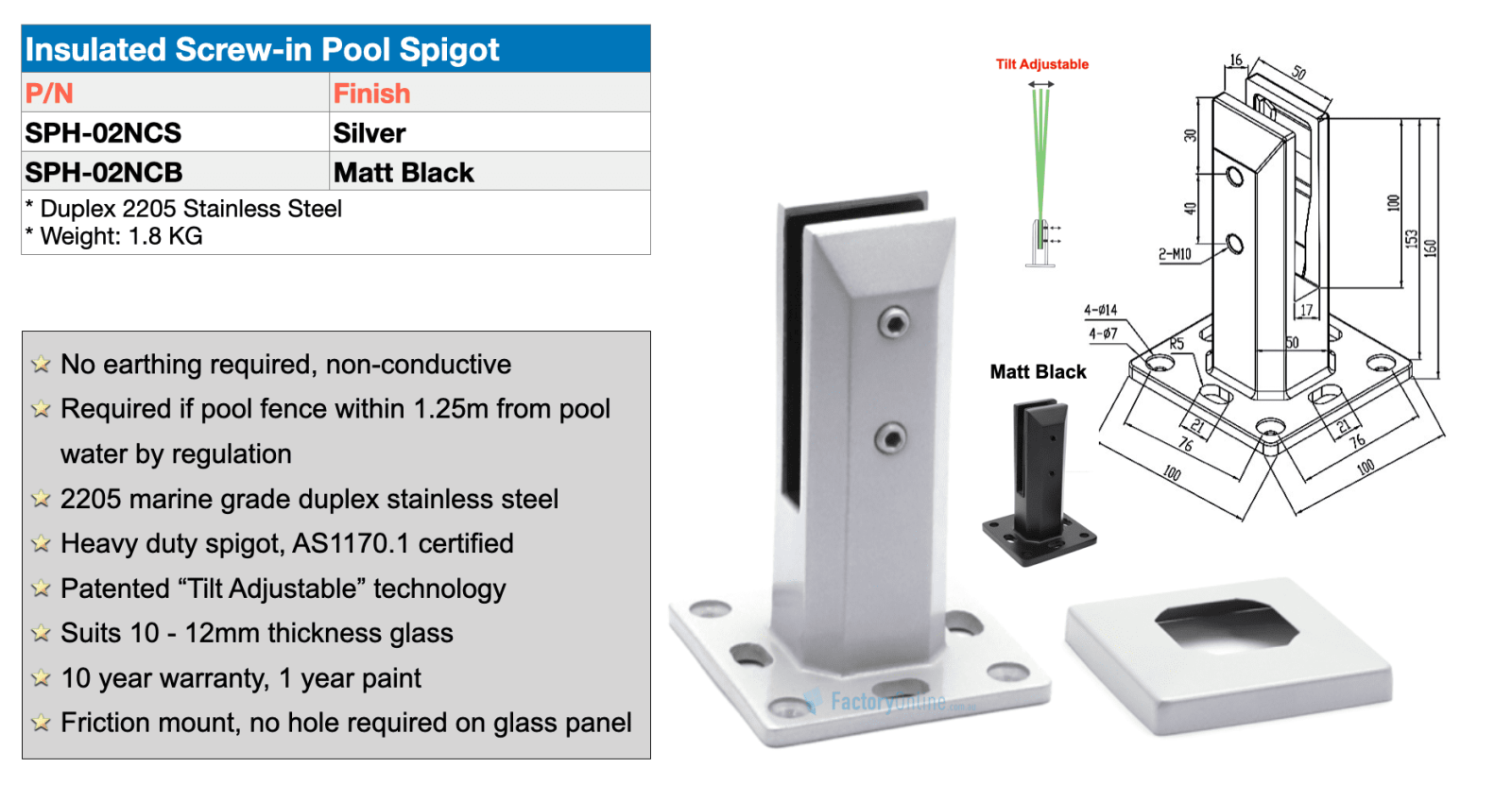 pool-fence-spigots-black-glass-balustrade-spigot-friction-adjustable-no